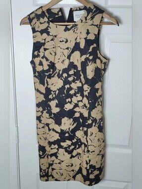 NWT Tuckernuck Hyacinth House Black Tan Floral Lennon Dress Sz 4 Retail 150$
